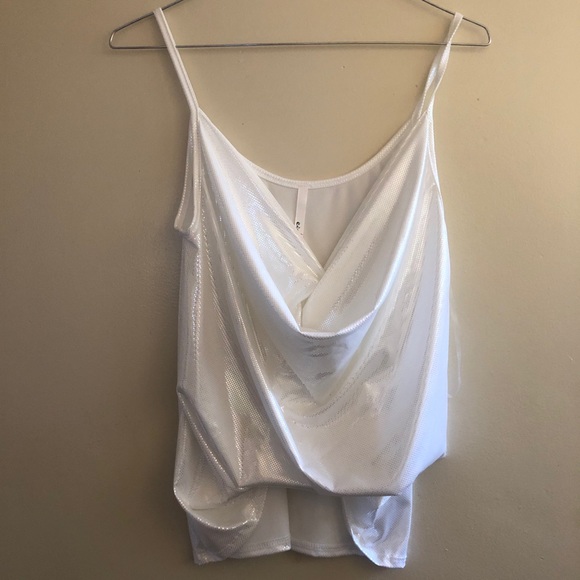 Metallic white blouse - Picture 3 of 4